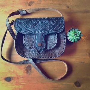 Genuine camel leather Moroccan purse